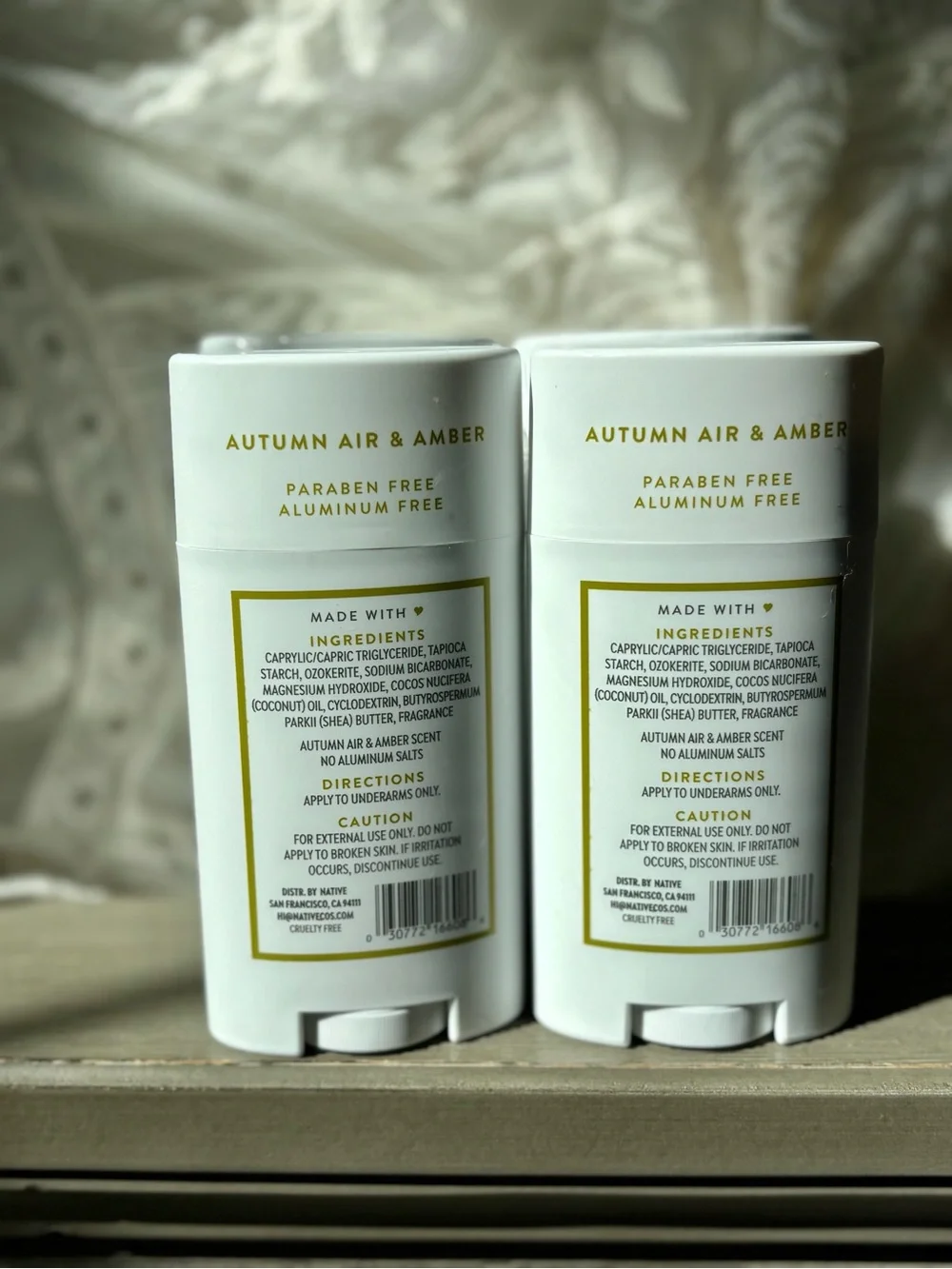 Native Autumn Air & Amber Natural Aluminum Free Deodorant